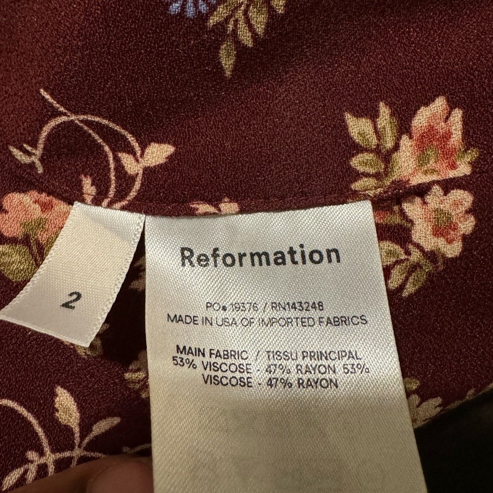 REFORMATION women tank top size 2 floral - Picture 7 of 8